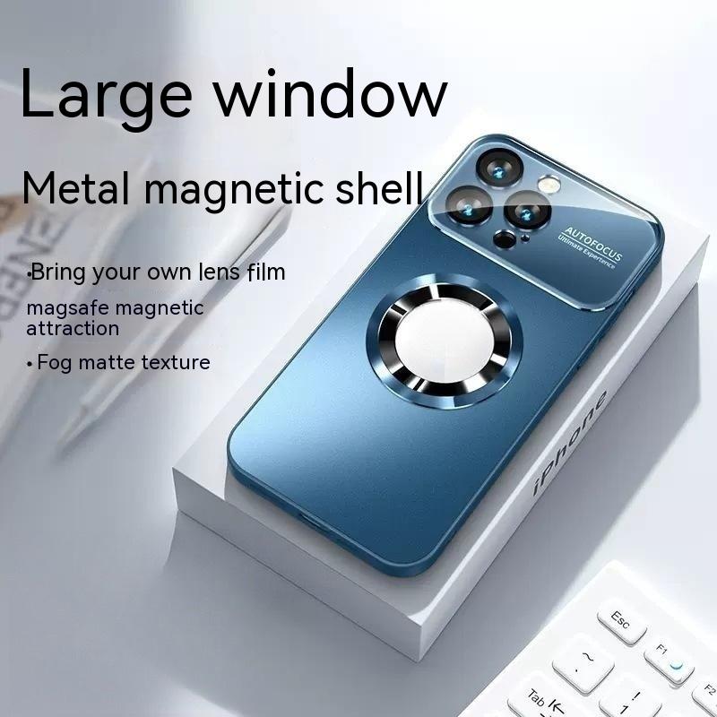 Cas de téléphone à aspiration magnétique à grande fenêtre applicable, congelé sans protection anti-goutte