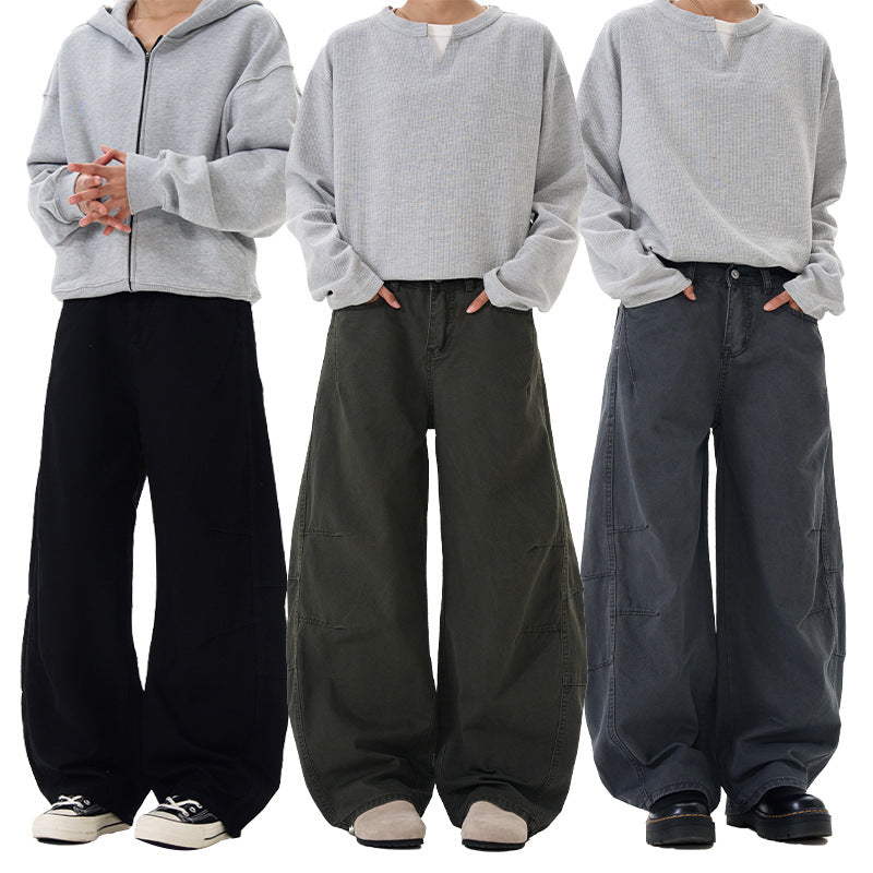 Pantalons en silhouette coupée style américain pour hommes