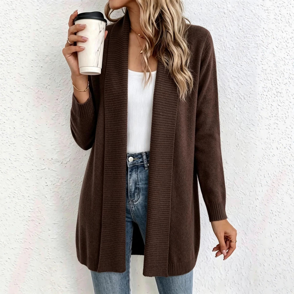 Collier de châle pour femmes Long Knit Cardigan