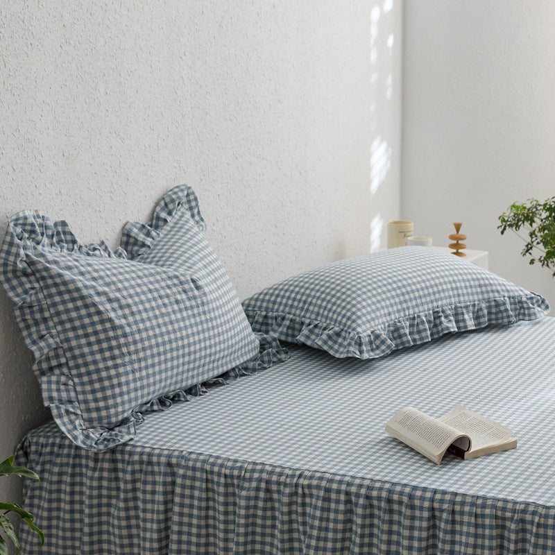 Plie de coton épaissée Coussin simple avec tige de dentelle