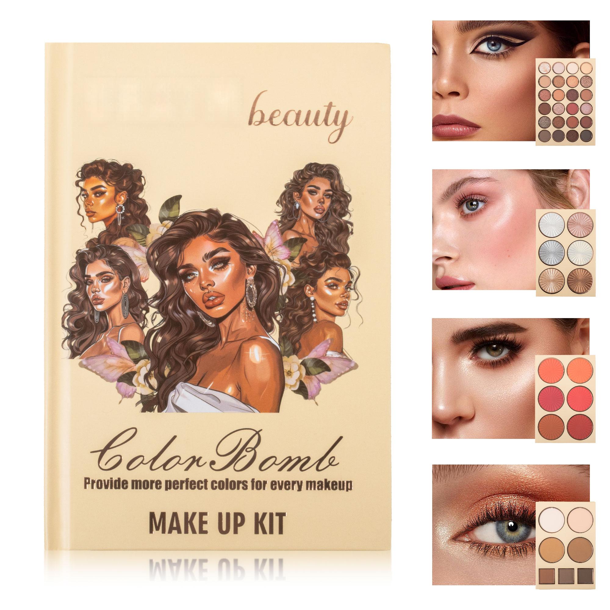 Kit de maquillage UDAER Beauty Color Bomb 63-Color - Eyeshadow multi-fonction