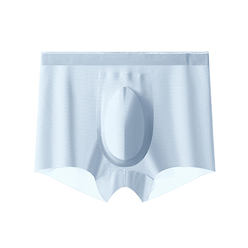 Été Rafraîchissant Respirant sous-vêtements en soie de glace homme sans couture Boxers ultra-mince Boyshorts