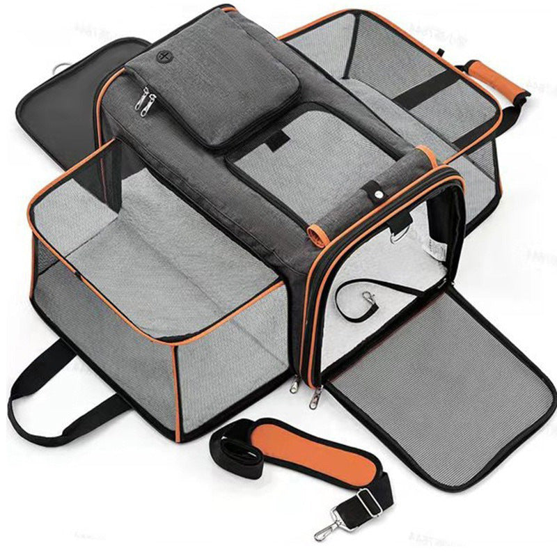 Pliable Cat Carrier Petit chien Sac de voyage Cat monté sur voiture