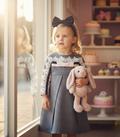 Robe de Dentelle Vieille Filles A-Line 3-4 Manches Élégante Robe de Princesse Casuale 3-9Y