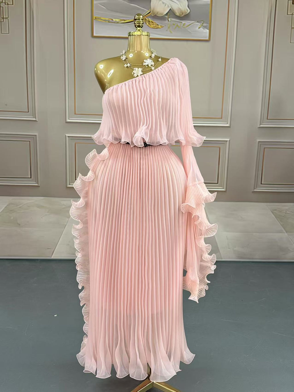 Robe de soirée élégante à une épaule mode