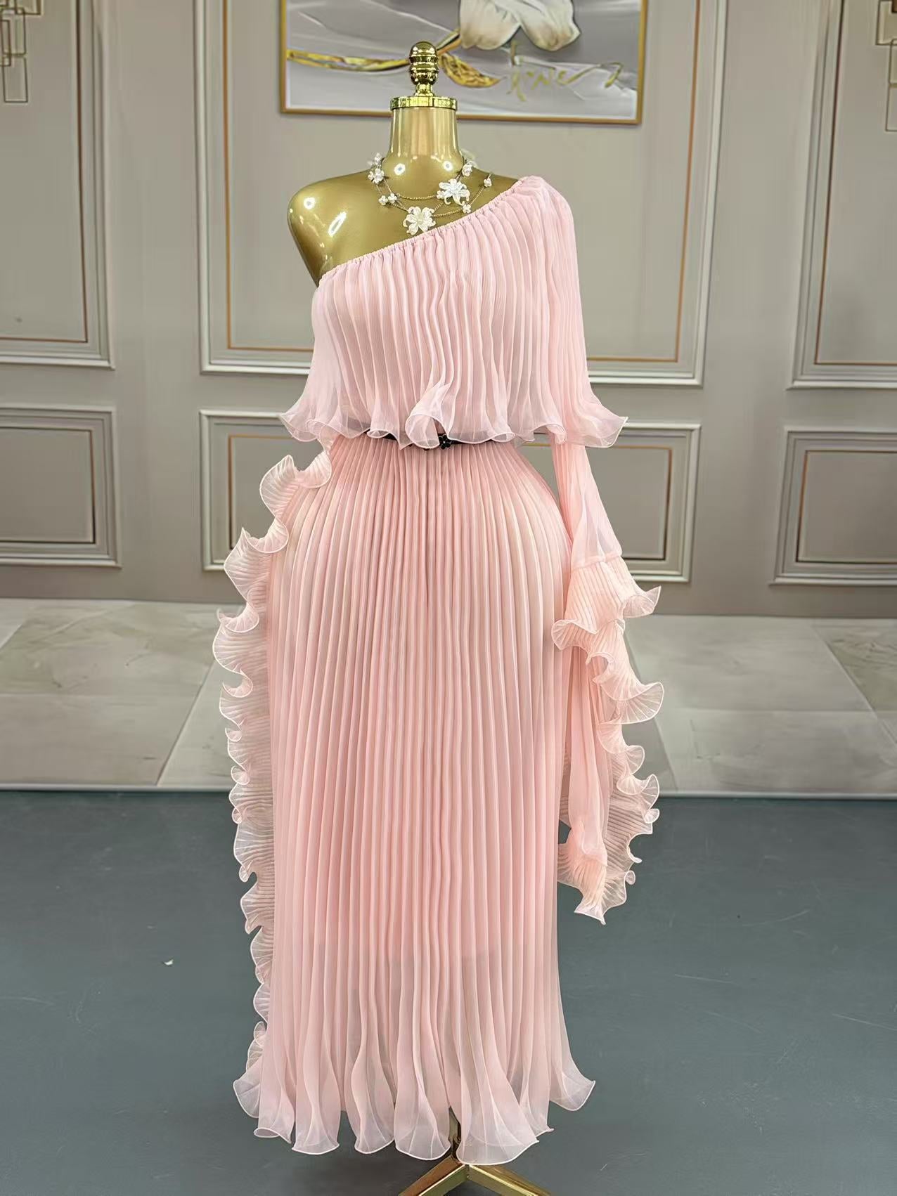 Robe de soirée élégante à une épaule mode