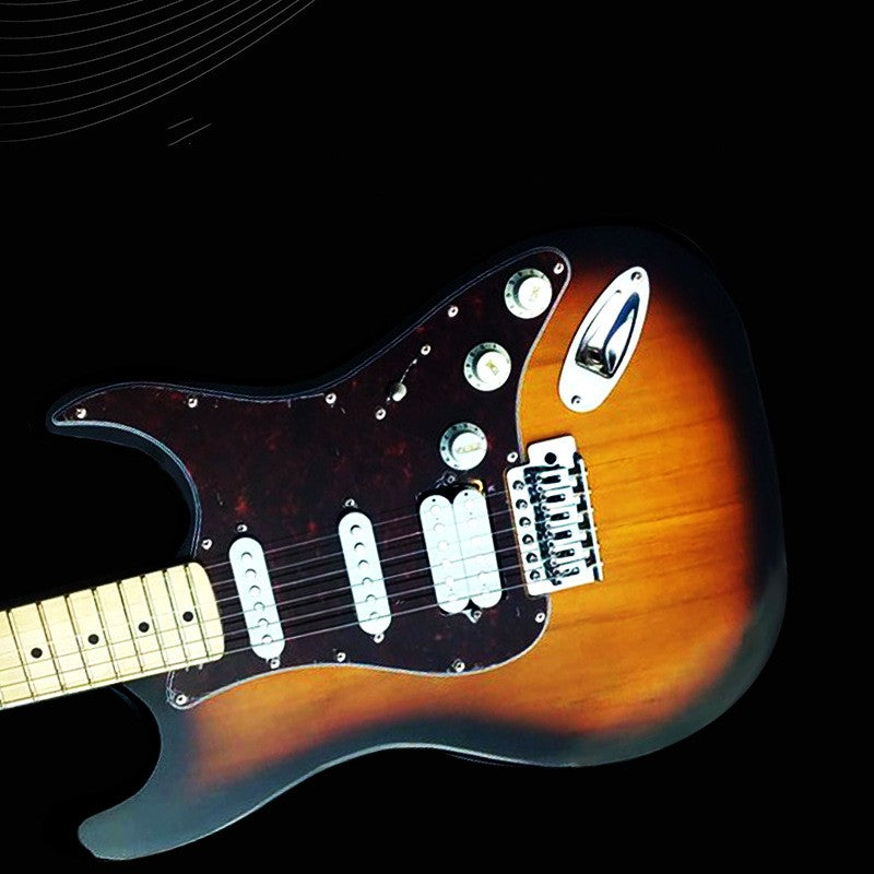 Guitare électrique authentique ST Lightning Style multicolore en option pour les débutants