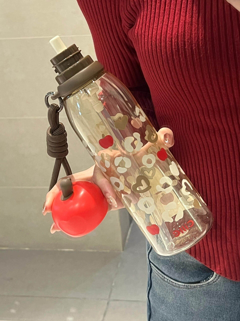 Coupe de paille de sport portable avec grande capacité