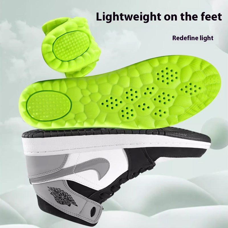 Hauteur Augmenter la semelle intérieure Haute Élastique Shockproof Respirant Sweat Absorbing