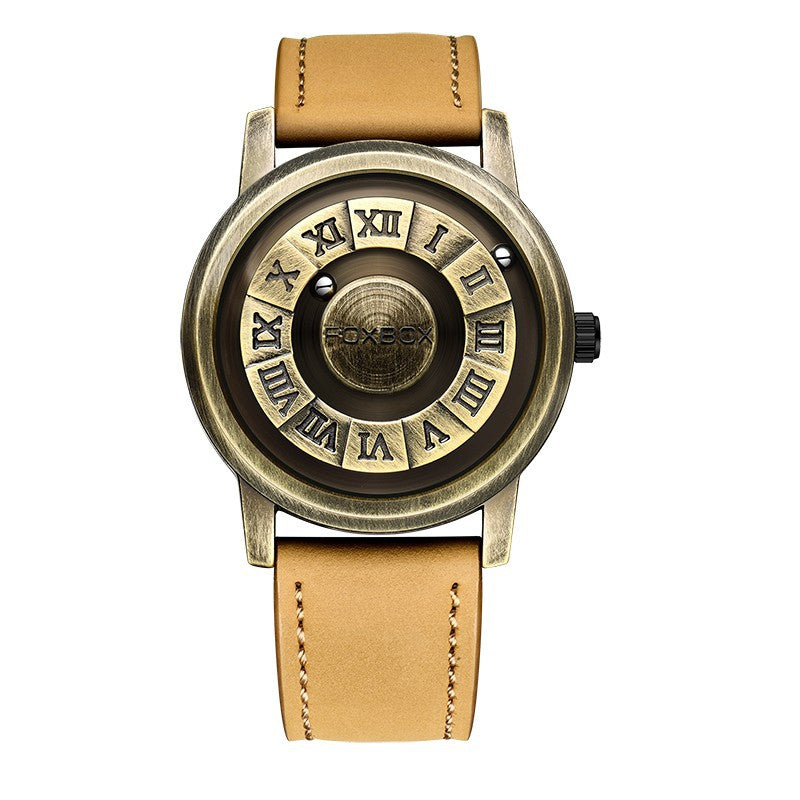 Montre de suspension magnétique pour hommes Montre de quartz créative