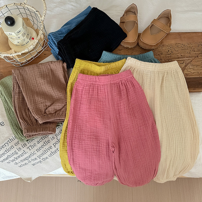Pantalon pyjama pour filles en coton mince