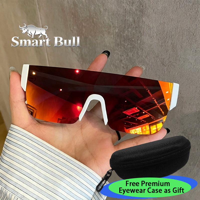 Lunettes de soleil à grand cadre intégrées sans cadre
