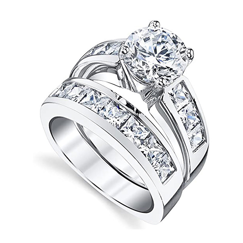 Anneaux de couple façonnables en diamant
