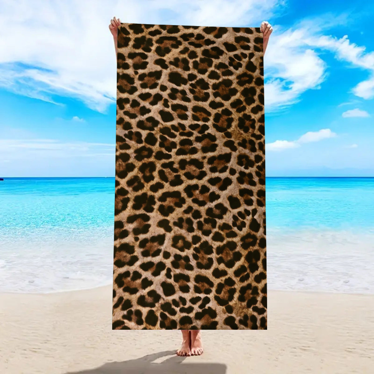 Serviette de bain de plage Microfibre à séchage rapide Velvet double face