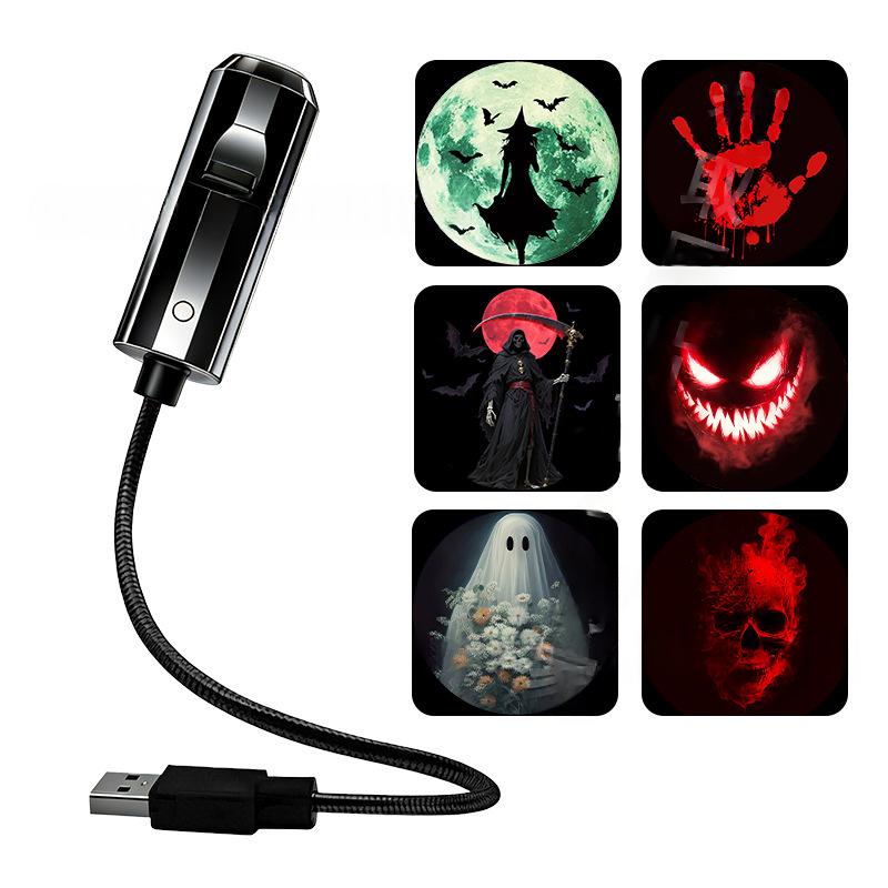 Portable USB Starry Sky Projection Night Light avec des diapositives interchangeables