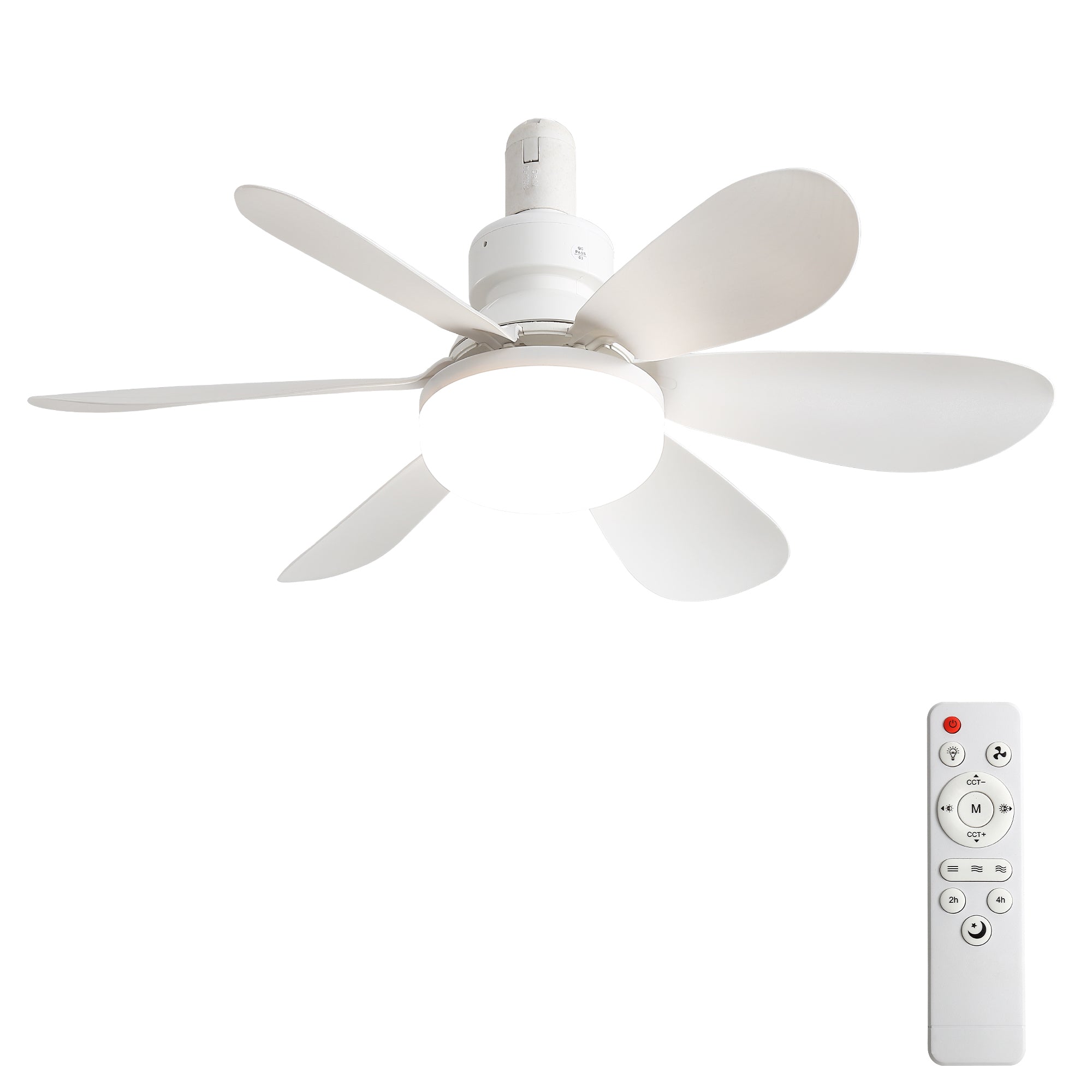 Eventail de plafond portable de 20 pouces avec lumière et télécommande