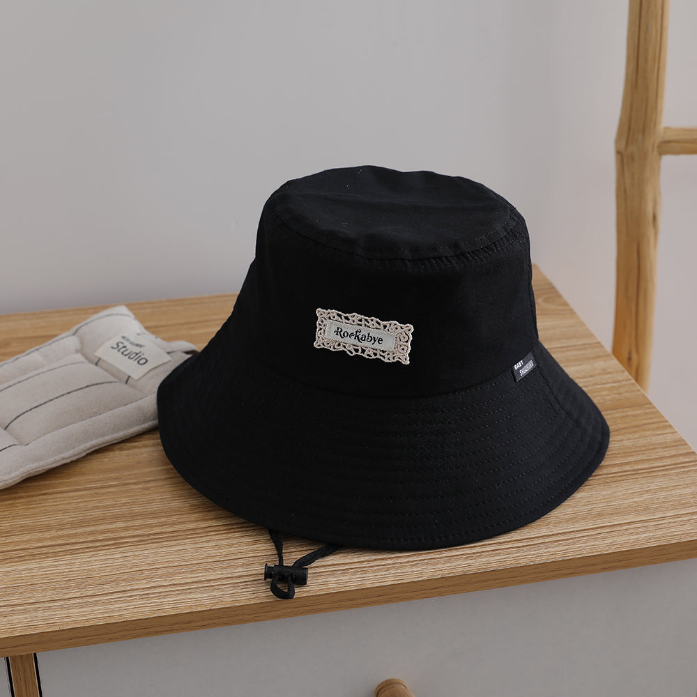 Les filles d'été et les garçons' Ribbon réglable large bordé doux et occasionnel bébé chapeau de soleil F