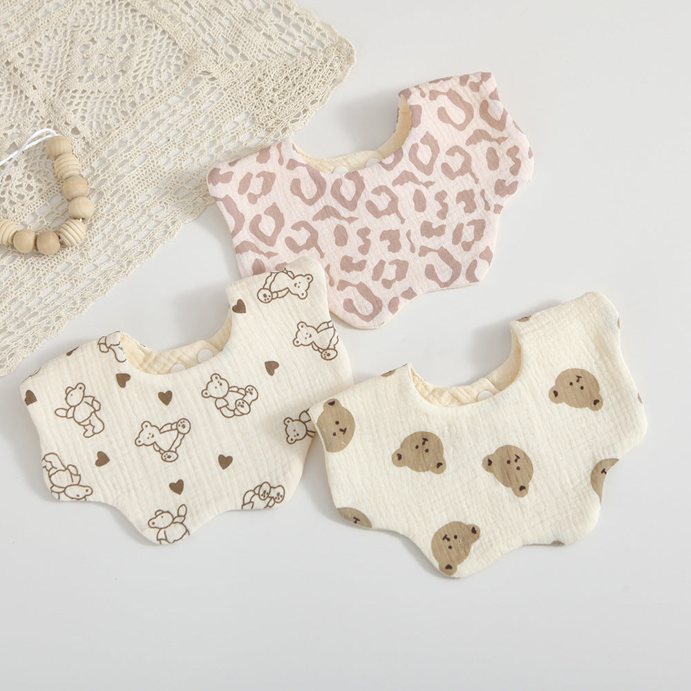 Bébé 6 couches coton Gauze Petal Bib