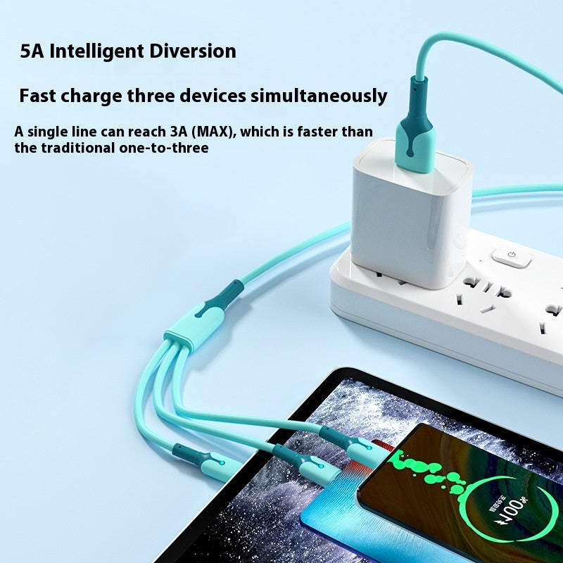 5A Super câble de recharge de câble de données trois en un