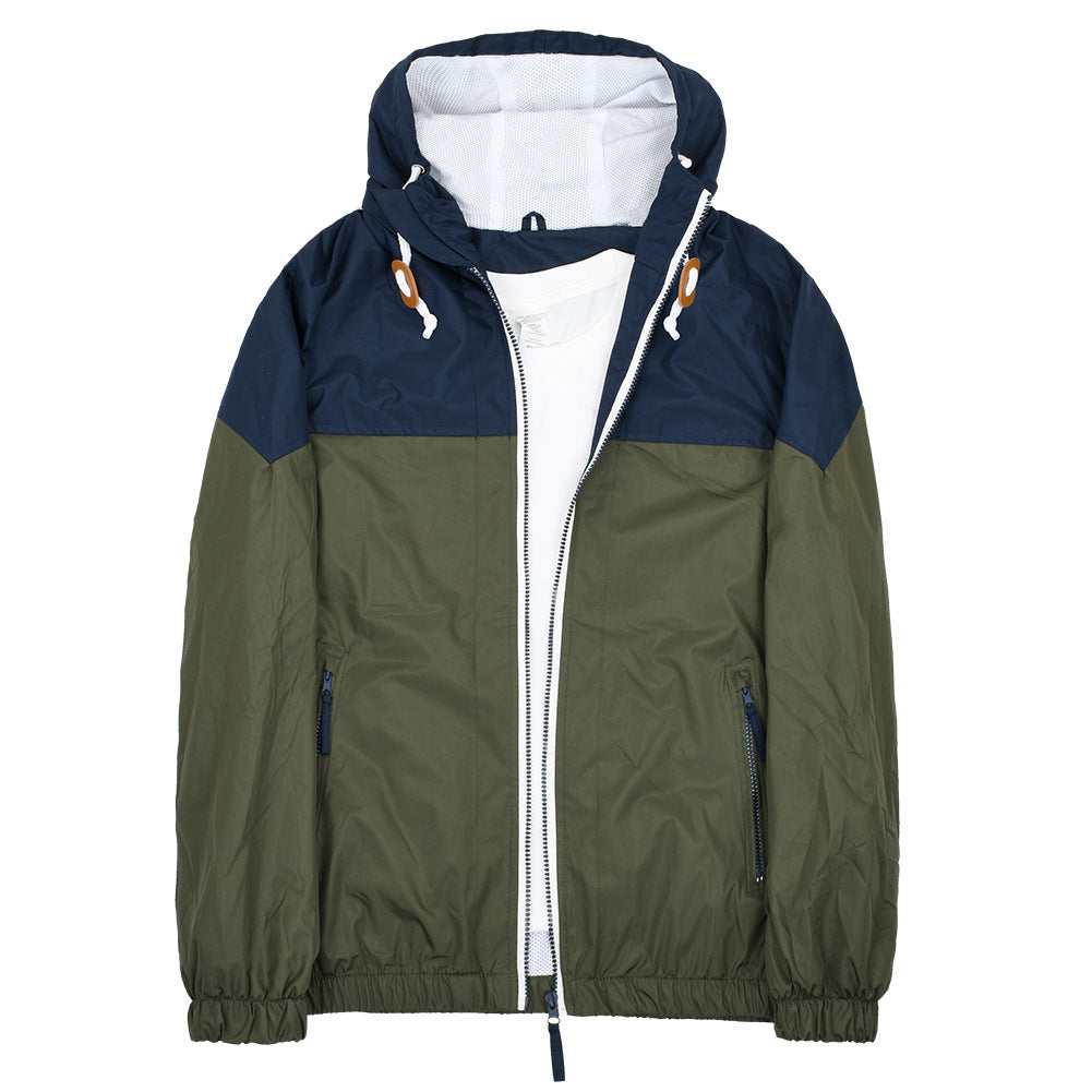 Manteau de brise-vent d'extérieur pour hommes Veste souple monocouche légère