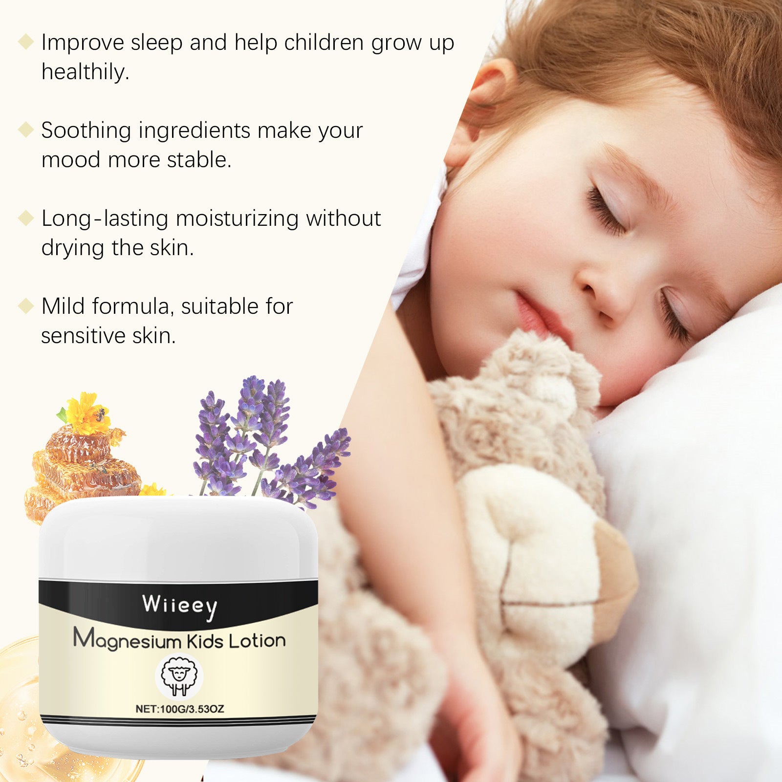 Crème de magnésium de sommeil pour enfants