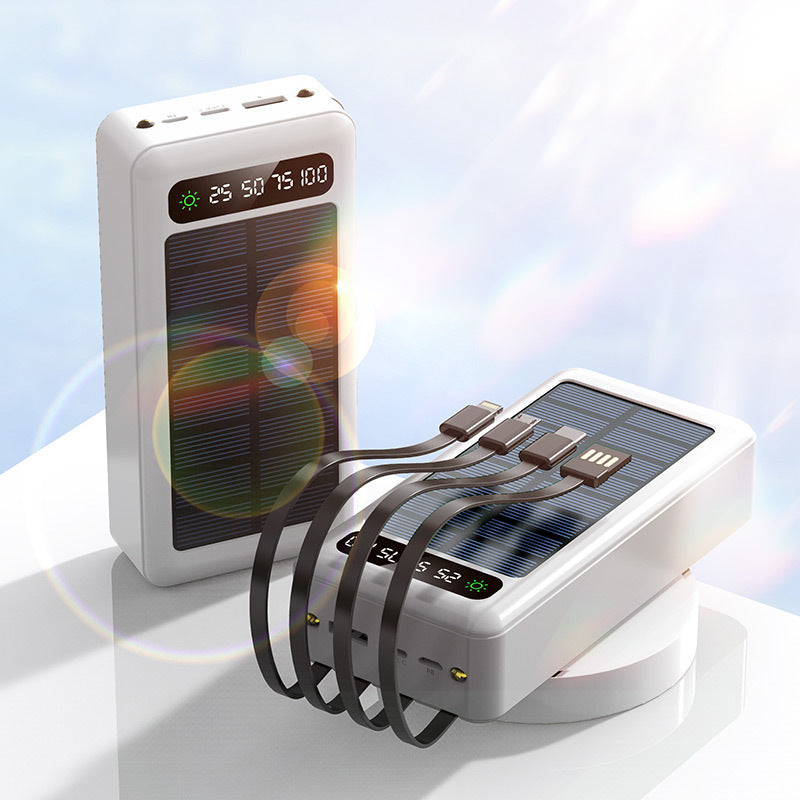 Solar avec câble Power Bank 30000 MA Alimentation mobile