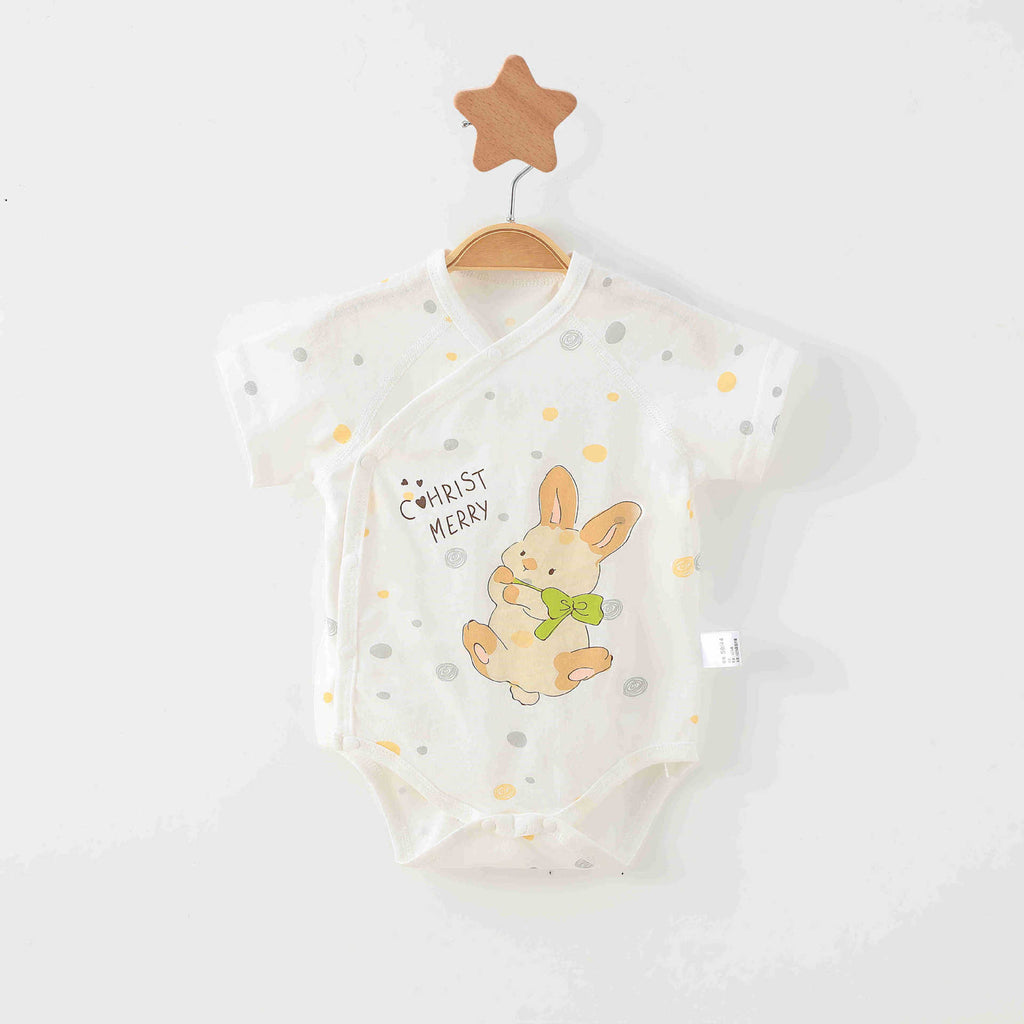 Caricature simple Imprimer Été Bébé Rompers Vêtements filles