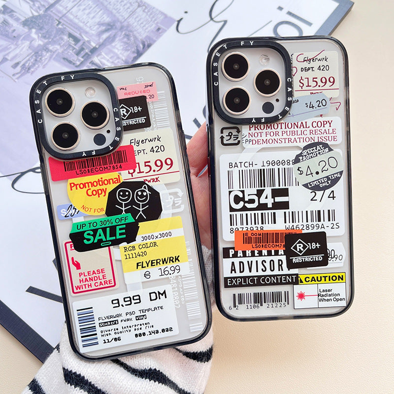 Étiquette fragile Étui de téléphone magnétique résistant à la chute