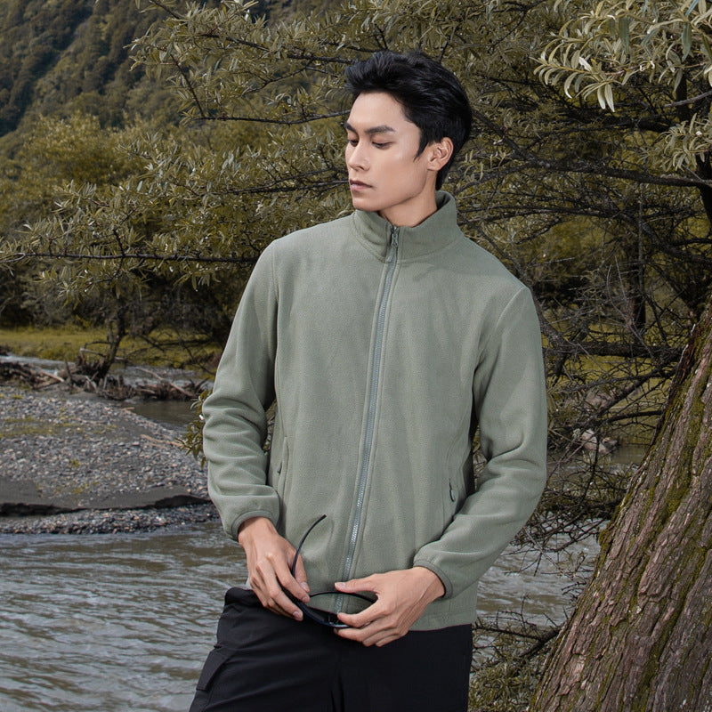 Polar fleece hoodie with removable fleece liner
