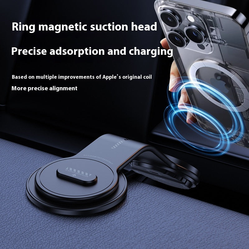 Grand écran Tableau de bord Bendeur magnétique Suction Chargeur sans fil Support de bord