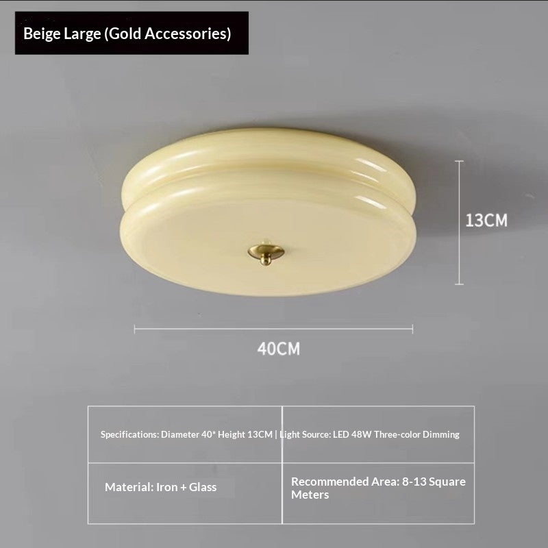 Lumière de plafond en verre de crème pour l'entrée ou le balcon