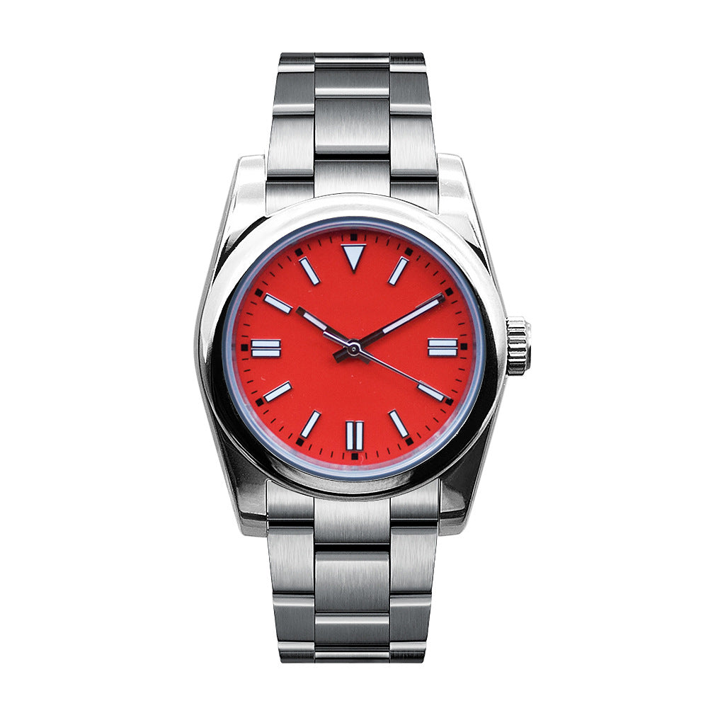 Montre mécanique automatique étanche 5ATM en acier inoxydable pour homme