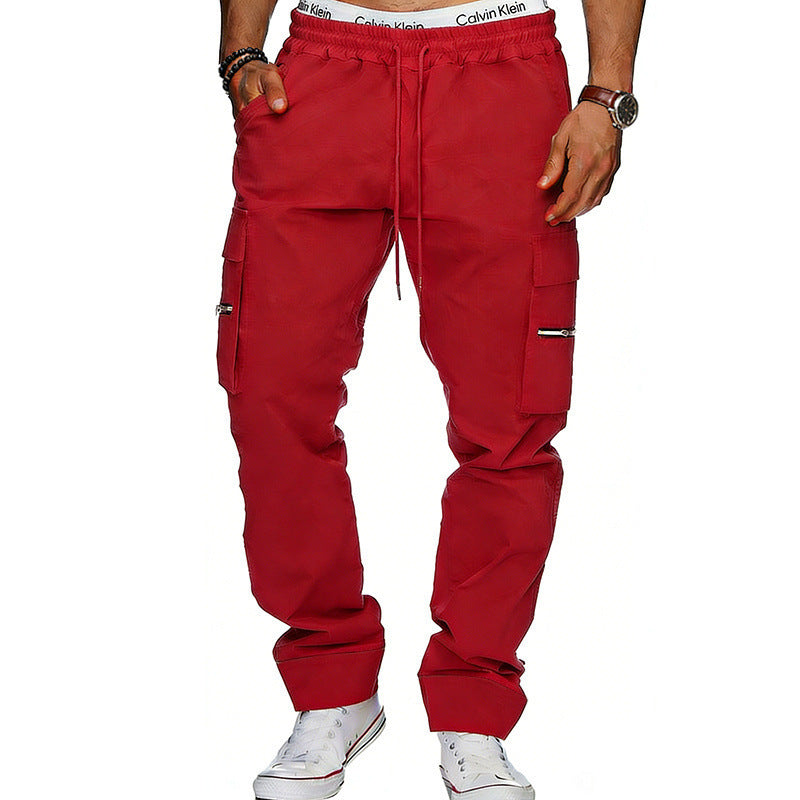 Pantalon de sport décontracté multi-poches pour hommes