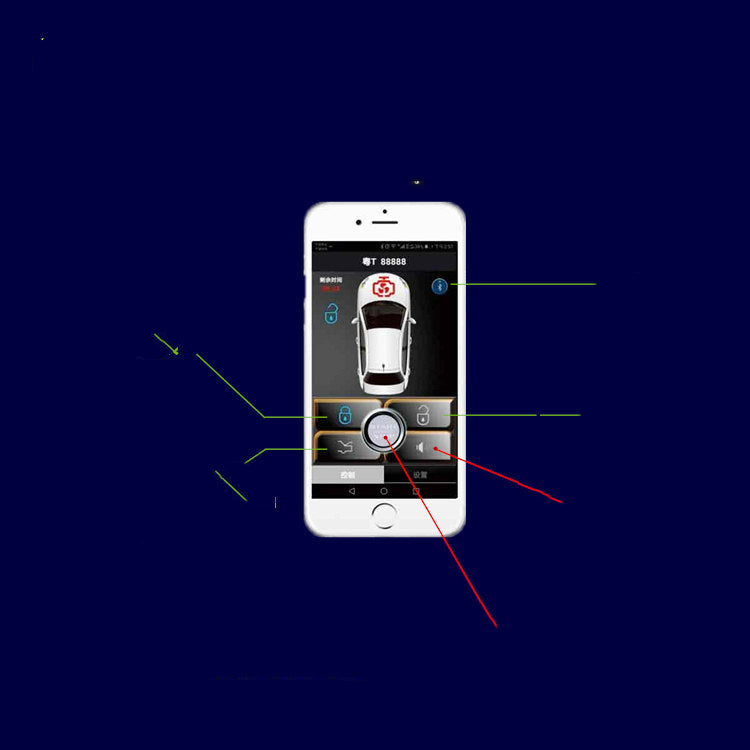 APP télécommande central à verrouiller et la boîte de queue