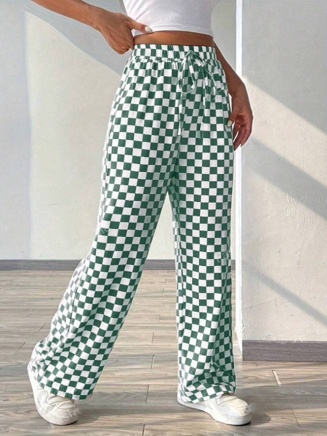 Pantalons à plis imprimés pour femmes