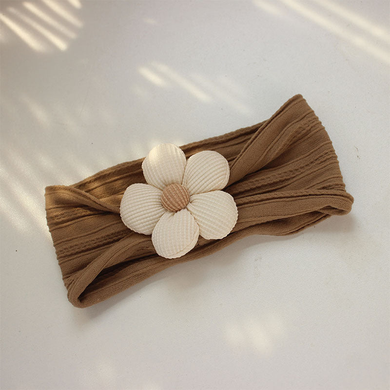 Soft Nylon Baby Flower Headbands pour nouveau-nés