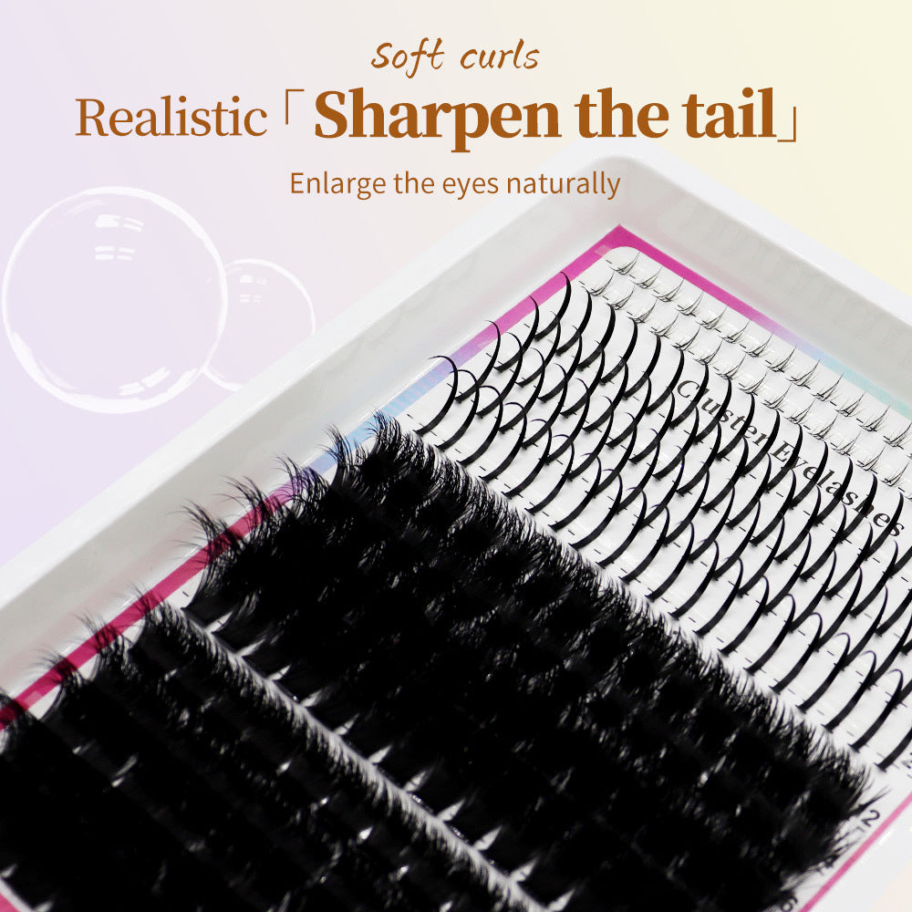 Faux cils segmentés de style féodal et mal emballés