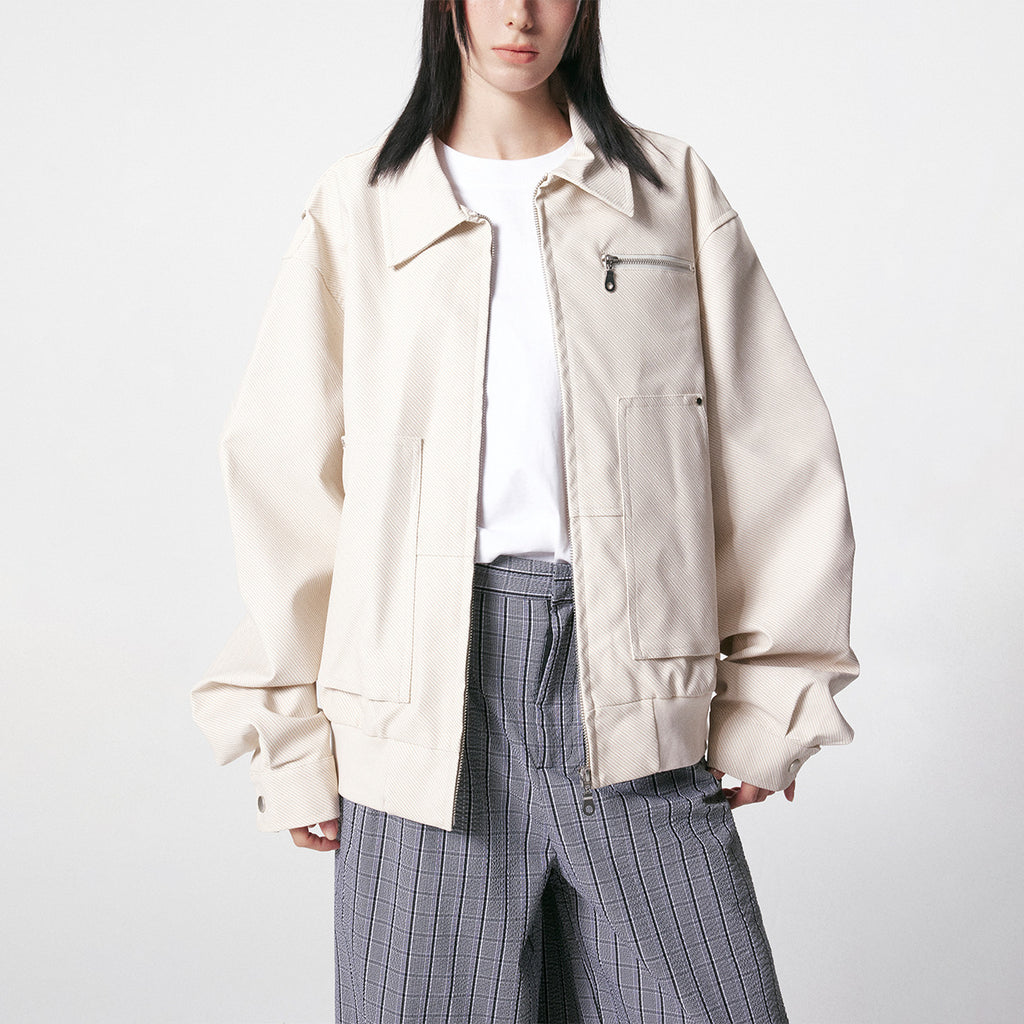 Retro Lavé Détresse en Cuir Loose-Fit Casual All-Match Jacket Top
