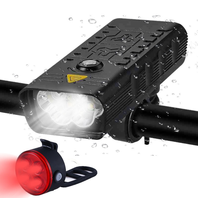 Lampe de vélo de longue durée à propulsion USB pour la nuit