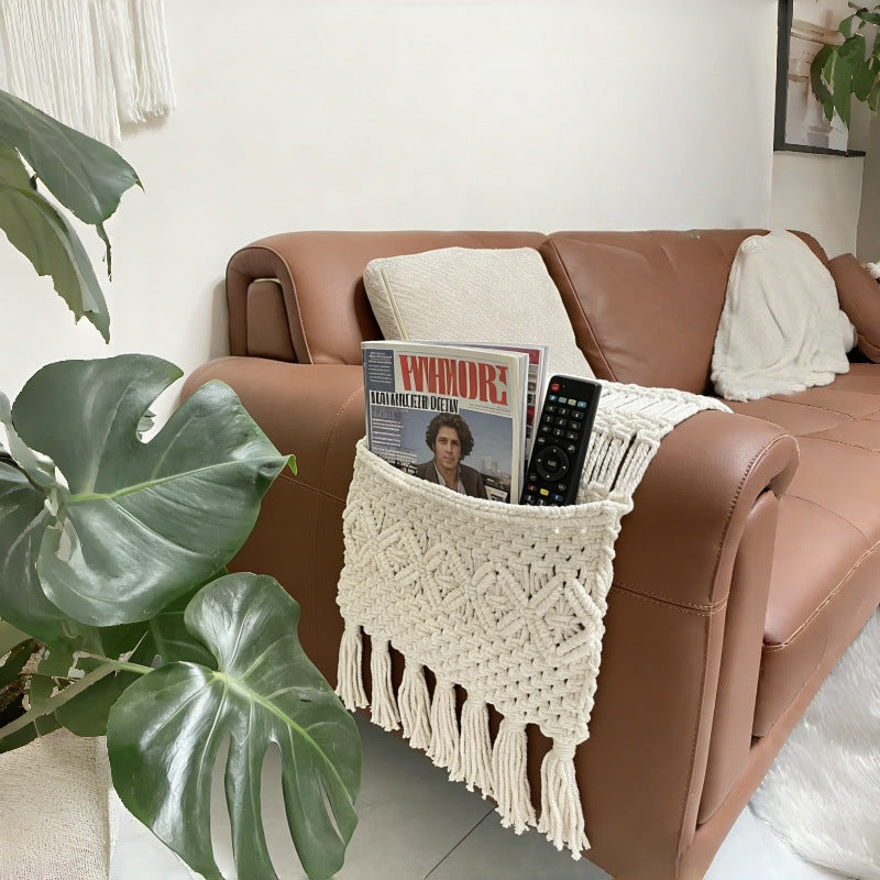 Sac de rangement d'armoires de Sofa Bohemian tissé à la main