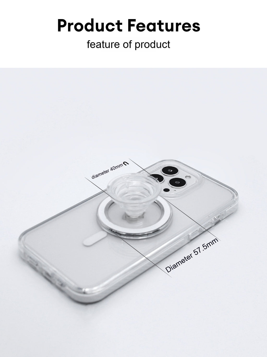 Aspiration magnétique Airbag Bracket Super transparent Support universel
