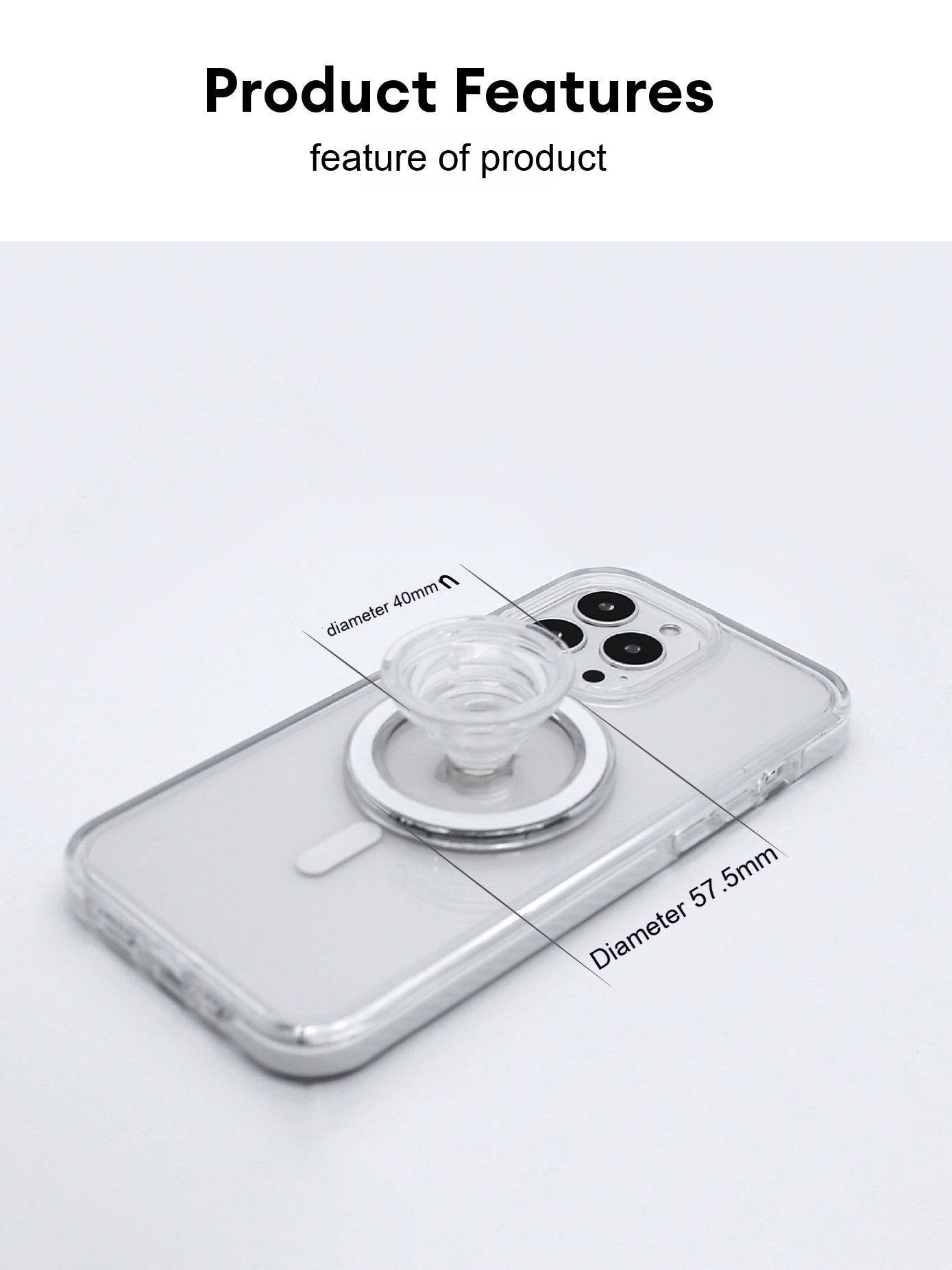 Aspiration magnétique Airbag Bracket Super transparent Support universel