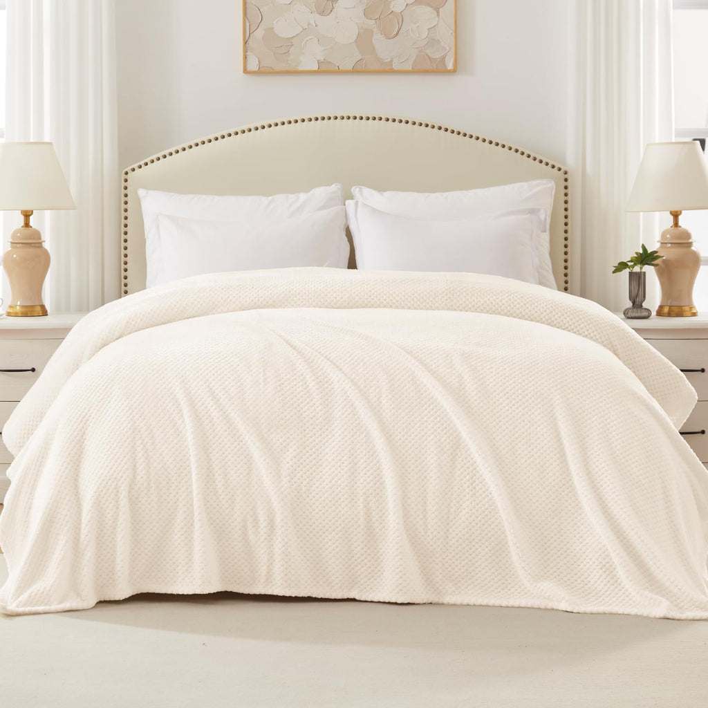 Couverture en peluche douce et chaude pour canapé ou lit confortable et confortable
