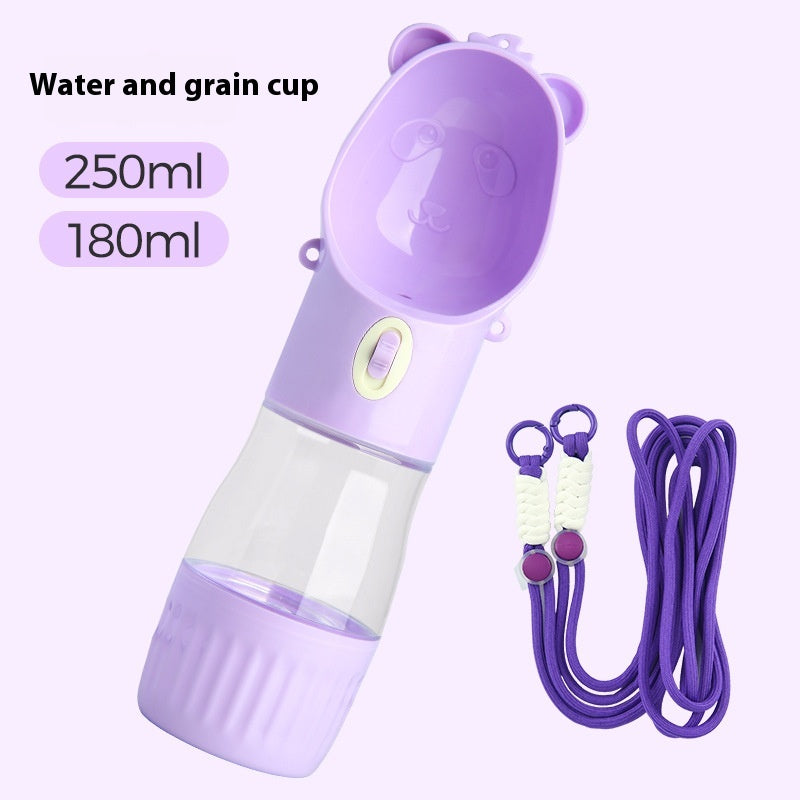 2 en 1 Bouteille d'eau pour chien portable pour petits grands chiens Chat extérieur puppy à l'épreuve des fuites
