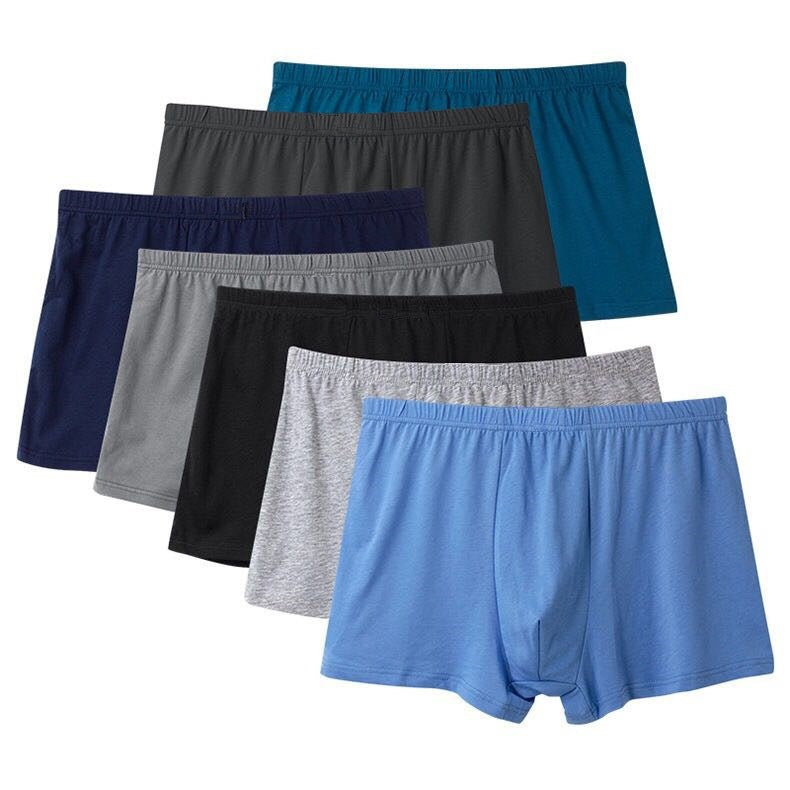 Sous-vêtements de taille moyenne pour hommes Short en coton d'âge moyen et âgé