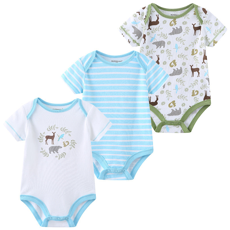 Nouveau-né RomperPure CottonTriangle Coupe unique avec manches courtes