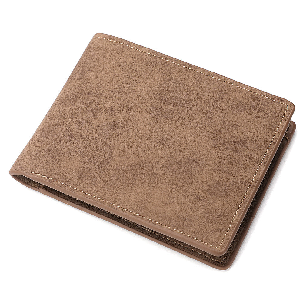 La mode masculine Personnalité Vintage Zipper simple Wallet