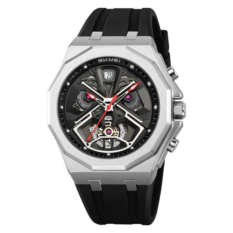 Montres multifonctions étanches pour hommes Hollow-out