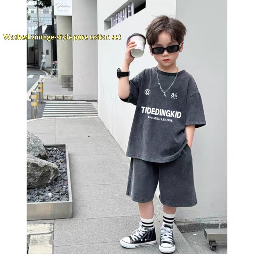 Garçons' Cool et élégant coton deux pièces sport Outfit