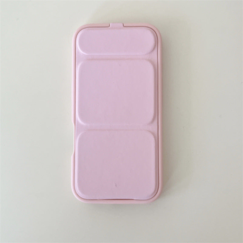 Solid Color Flip Cover Stand Anti-Drop Phone Case